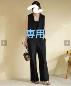 IENA★BLACKTWEEDオールインワン★ツイードサロペット★22AW