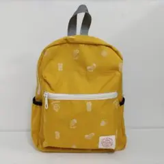 美品【HITCH HIKE】キッズ総柄プリントリュック★フルーツ柄★イエロー