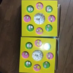 イエローキャラクターアナログ掛け時計　たまごにいちゃん