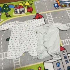 アカチャンホンポ 長肌着 恐竜 スナップボタン 2枚セット 男の子