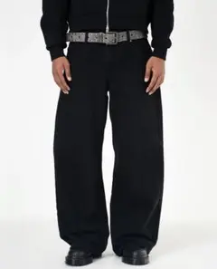 MENES Solid Black Colossus Fit Jeans