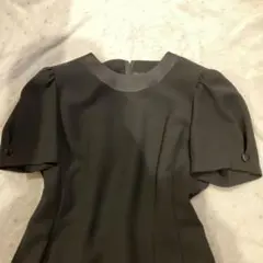 東京ソワール　フォーマル　半袖ワンピース　大きめサイズ　肩パッド　法事　礼服