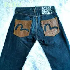 EVISU ダークデニム　EVISU DONNA OSAKA 26×32 EVISU OSAKA Daicock Print Relax Fit Jeans