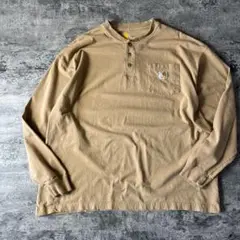 Carhartt カーハート 長袖 ヘンリーネックポケットTシャツ ロンT XL
