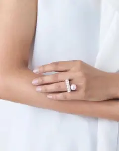 Jutiqu パール　シルバーリングセット
