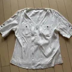 バレンザスポーツ 40 Tシャツ Vネック ビジュー 訳あり レディース マダム