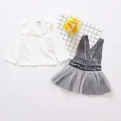 韓国子供服 ストライプ柄　フォーマル　ワンピース　90㎝　100㎝