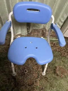 Panasonic介護用風呂椅子 アームレスト付き 青