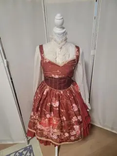 To Alice 和柄梅柄ジャンパースカート