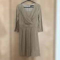 22 OCTOBRE ベージュ 長袖ワンピース 38 新品