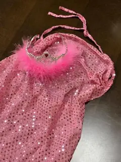 ♚プリンセス スパンコールコスチューム & ティアラ 3歳用（90〜100cm）