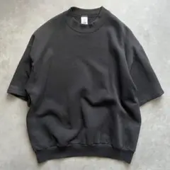 90s fruit of the loom フルーツ 無地 スウェット 半袖 黒