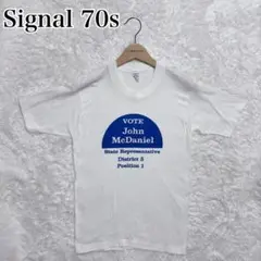 ☆良雰囲気☆良プリント☆signal ヴィンテージTシャツ70sサイズMシグナル