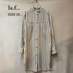 la.f... ラエフ ストライプ シャツワンピース 日本製