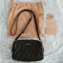 MIUMIU ミュウミュウ ショルダーバッグ マテラッセ 2WAY ブラック