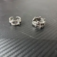 【最終値下げ】 指輪 十字架 クロスリング シルバー&h模様リング