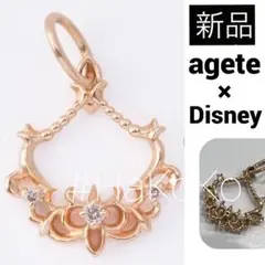 ageteアガット ディズニーコラボK10ブレスレット　おまけ付　オニキス ageteアガット ディズニーコラボK10ブレスレット おまけ付 オニキス
