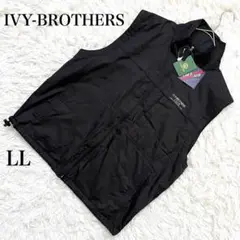 新品タグ付き✨アイビーブラザーズ ꕤ メンズ ベスト 作業着 仕事着 LL 黒