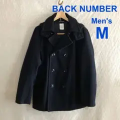 【BACK NUMBER】メンズ　ピーコート　フード付き　M　ネイビー