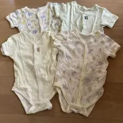 西松屋　ボディスーツ　70 半袖　前開き　4枚