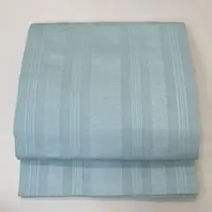 夏帯 博多織 名古屋帯 爽やかな水色 化繊 着物 HO-1508