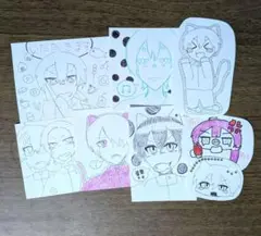 アナログ　オリジナルキャラ　オリジナルキャラクター　手描きイラスト　手描き