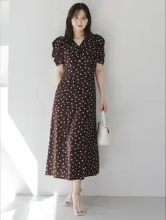 【タグ付き未使用】SNIDELハートプリントワンピース