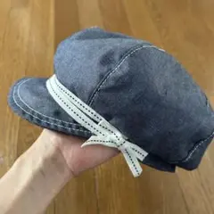BeBe デニムリボン付きキャップ
