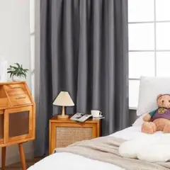 Topfinel 遮光カーテン ダークグレー 1枚組 幅150cm 丈130cm