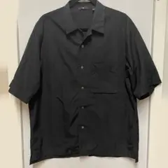 ユニクロ UNIQLO +J 半袖 ブラック カラーシャツ 襟付きシャツ L