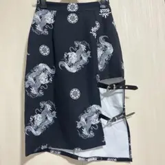 タイトスカート　チャイナ柄