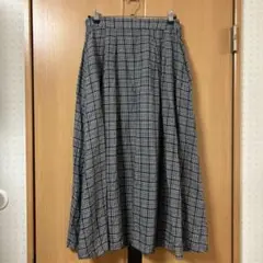 スタディオクリップ　チェックリネンロングスカート