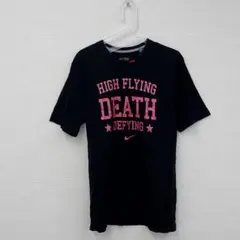 NIKETシャツ ロゴプリント 半袖 ブラッ クピンクL