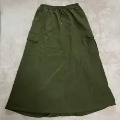 しまむら　カーゴスカート　カーキ