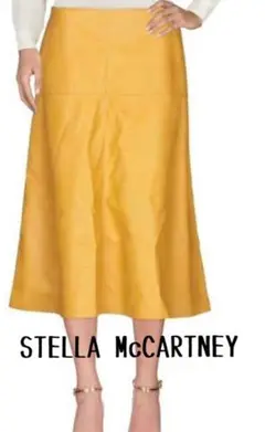 STELLA McCARTNEY★マスタード フェイクレザーマットスカート