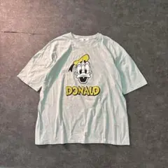 7SM4【DISNEY】ドナルド　プリントTシャツ　オーバーサイズ　古着