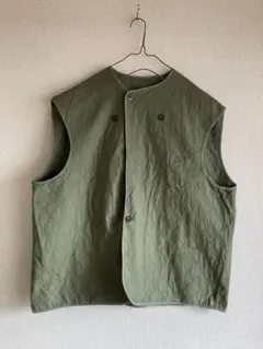 50年代  後染め ベルギー軍 キルティング ベスト ミリタリー ビンテージ MILITARY 実物 USED ベルギー軍 キルティングコットン ライナー