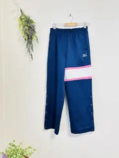 綺麗✨Mizuno ネイビー ジャージパンツ サイドボタン付き 【Ｌ】