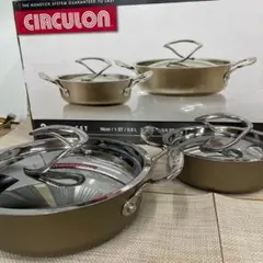 サーキュロン 2ピースセット　マイヤー　両手鍋＋蓋　シャンパンカラー