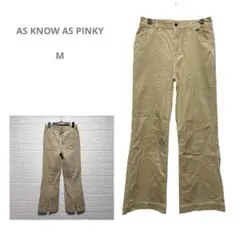 アズノウアズピンキー　美品　バック編み上げコーデュロイパンツ　後ろ裾スリット　M