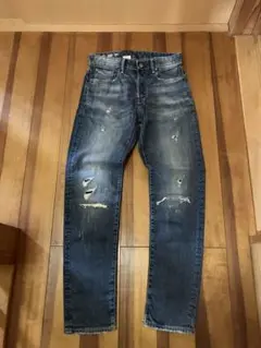 新品　G-STAR RAWウォシュ、ダメージ、リペア加工　ストレッチデニム