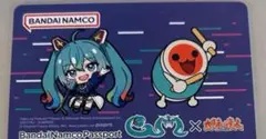 初音ミク　太鼓の達人　ガンダム　コラボバナパスバンダイナムコパスポート　カード