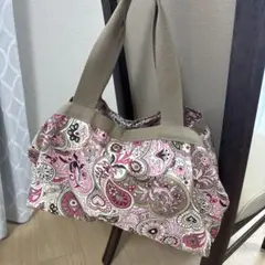 【値下げ】レスポートサック トートバッグ ピンク系 ペイズリー柄 軽量 モリー