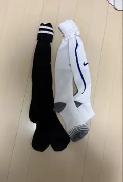 Nike サッカーソックス 黒白 2足セット