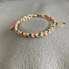 ミサンガ　アンクレット　緑　オレンジ