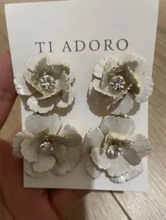 ティアドロ Ti Adoro イヤリング フラワーモチーフ 結婚式 前撮り