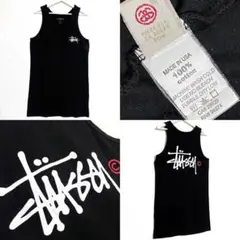 Stussy ブラック タンクトップ M USA製 アメリカ製 ノースリーブ