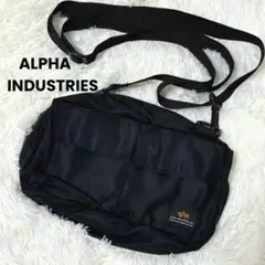 【アルファインダストリーズ】ブラック サコッシュ　ショルダーバッグ　黒