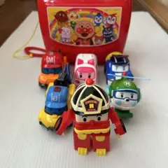 中古品　ロボカーポリー　変形ロボット　6体セット　知育玩具