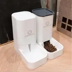 ✴️ ペット用 餌やり器 給水器 重力式 2個セット 猫 犬【216】x1201